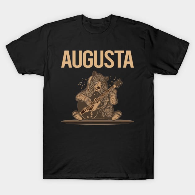 Brown Bear Guitar Augusta T-Shirt by rosenbaumquinton52